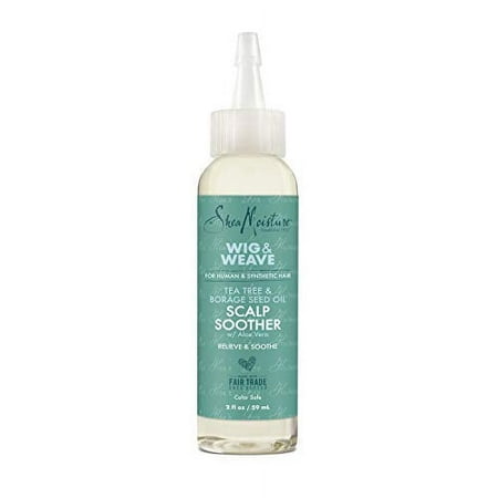 Shea Moisture Scalp Soother Oil Serum for Wig and Weave Tea Tree and Borage Seed Oil Paraben Free Scalp Treatment, 2 oz, 6 Pack