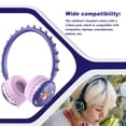 thumbnail image 5 of Linyer Wired Headphones Ergonomic Children Earphones Adjustable Headband Students Teens Cute Headset Household Travel Computer Tablets Purple, 5 of 7