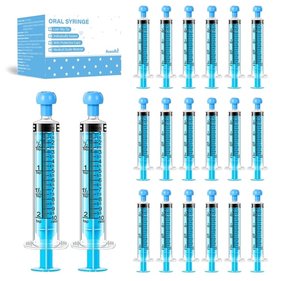 Jeringas orales Aoaodbu de 10 ml para alimentación y medicina del bebé, 20 unidades