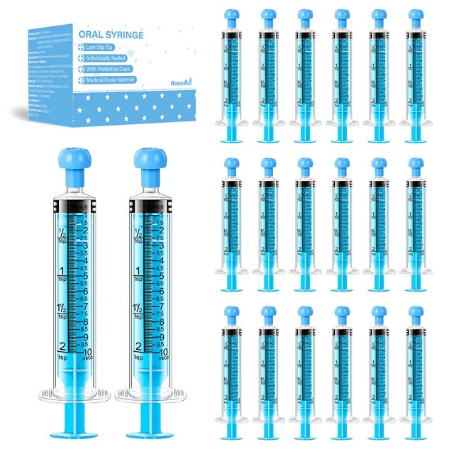 Jeringas orales Aoaodbu de 10 ml para alimentación y medicina del bebé, 20 unidades