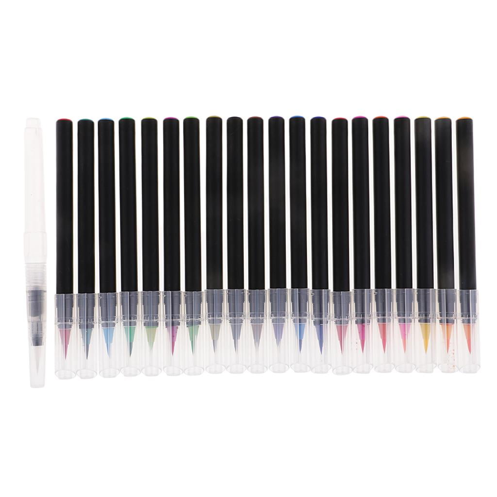 FVDPWYE 2 Pieces/set Watercolor Brush Pen With Flexible Brush Tip, Professional For Drawing, Painting, Coloring, Sketching, Manga, Comic, % Non Toxic