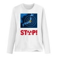 thumbnail image 4 of RKSTN Sweatshirt for Women Fall Fashion Lightweight Solid Color Sweatshirt Long Sleeve Round-Neck Marine Pollution Printed Tops, 4 of 4