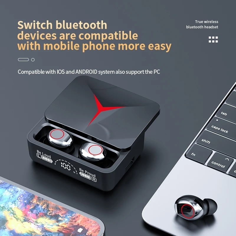 New Tws M90 Wireless Headphones Bluetooth 5.2 Touch Control Earphones Sport Earbuds Music Hifi Stereo Gaming Headset For Xiaomi - Earphones &amp; Headphones