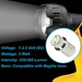 thumbnail image 3 of HQRP 200LM High Power 3W LED Bulb Upgrade Lamp for Mag-Lite 2 3 D C Cell Flashlight LWSA201 White Star Krypton Lamp, 3 of 7