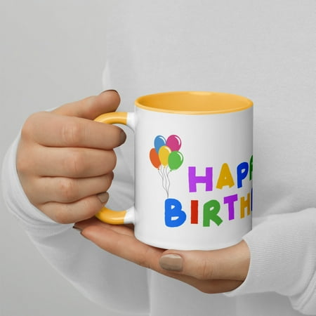 

Happy 60th Birthday. Coffee Mug with Color Inside. Congratulations another one of life s mile markers. (Golden Yellow)