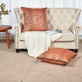 thumbnail image 4 of Home Soft Things Jacquard Chenille Big Zipper Throw Pillow Cover 2 Piece Set - Orange - 26" x 26", 4 of 7