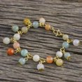 thumbnail image 4 of NOVICA Gold plated jade and quartz link bracelet, 'Sweet Jade', 4 of 6