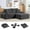 black, variant on BALUS Boneless Cloud Modular Sofa with Ottoman, 4 in 1 Queen Size Sofa Bed, No Assembly, Floor Futon Couch Bed for Living Room, Chenille, Beige