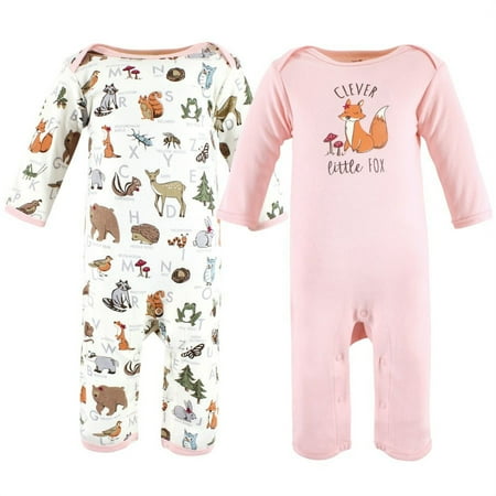 

Touched by Nature Infant Girl Organic Cotton Coveralls Woodland Alphabet 0-3 Months