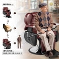 thumbnail image 3 of Artist Hand Heavy Duty Reclining Barber Chair Salon Hair Stylist Tattoo (Burgundy), 3 of 7
