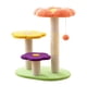 thumbnail image 1 of Poste rascador con forma de flor para gatos con pelota interactiva y 3 niveles. naranja, 1 of 9