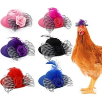 6PCS Chicken Hats for Hens Chicken Helmet Mini Hat with Adjustable Elastic Chin Strap Chicken Hats for Hens Chicken Funny Costume Halloween Accessories Funny Small Hat Chicken Accessories