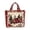 Red3, variant on Christmas Quilted Tote Bag With Santa Print – Festive Reusable Shopping Handbag – Versatile Fashion Accessories for Women Holiday Party (16.93 Inches)