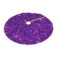 thumbnail image 2 of Kll Purple Glitter Christmas Tree Skirt 48",Party Decorations Farmhouse For Christmas Decorations Holiday Party, 2 of 8