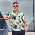 thumbnail image 4 of Fotbe Tropical Summer Palm Camiseta Polo de Golf para Hombre con Estampado – Camisa Deportiva Transpirable con Cuello Abotonado-4X-Large, 4 of 6