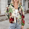 thumbnail image 3 of Jackets for Women Winter Coat Jackets Flannel Stand Collar Jacket(Monkeys Tea Birds Newspaper Flute,Size:S-4XL), 3 of 7