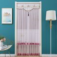 thumbnail image 5 of Punch-Free Mosquito Screen Door Curtain, Breathable Bedroom Partition Curtain, Double Layer Lace Embroidered Door Curtain, 5 of 5