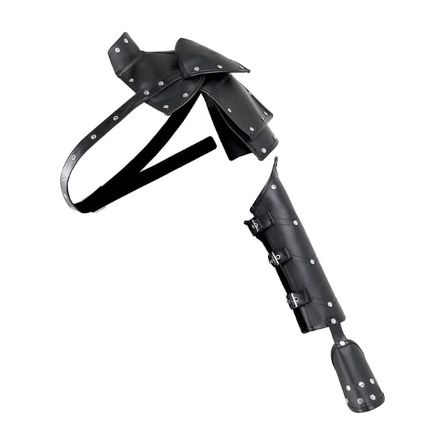 Jumpingount 1Set Gothic Steampunk Adjustable Shoulder /Arm Decor Strap Metal Accesorios de disfraces Negro
