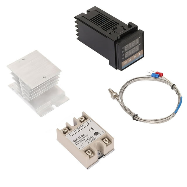 Digital PID Temperature Controller Set, Fast Temperature Control Quick Response Temperature Controller 4 Pieces AC 100-240V For Chicken House 25A