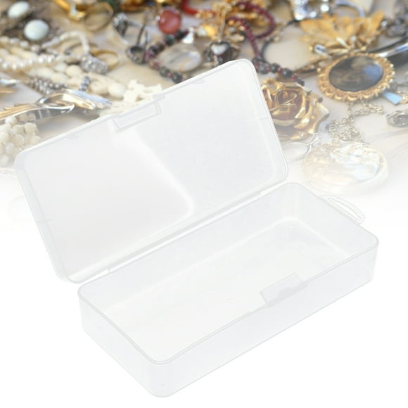 Clear Storage Box, Rectangular Plastic Organizer Box Plastic Storage Container Box with Lid for DIY for Beads for Crafts for Jewelry