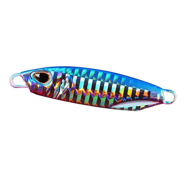 Señuelos de pesca de aleación de plomo, cebo flotante luminoso de simulación para agua dulce. Azul 50g