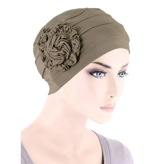 Bamboo Pleated Sunflower Cap Coco Brown
