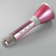 2018 Newest Wireless HandHeld Microphone Speaker Karaoke KTV Singing Player (Pink)