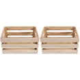 thumbnail image 3 of VERDANVERSE 2pcs Rectangular Wood Crate for Home Organization Khaki Premium Wooden Material, 3 of 8
