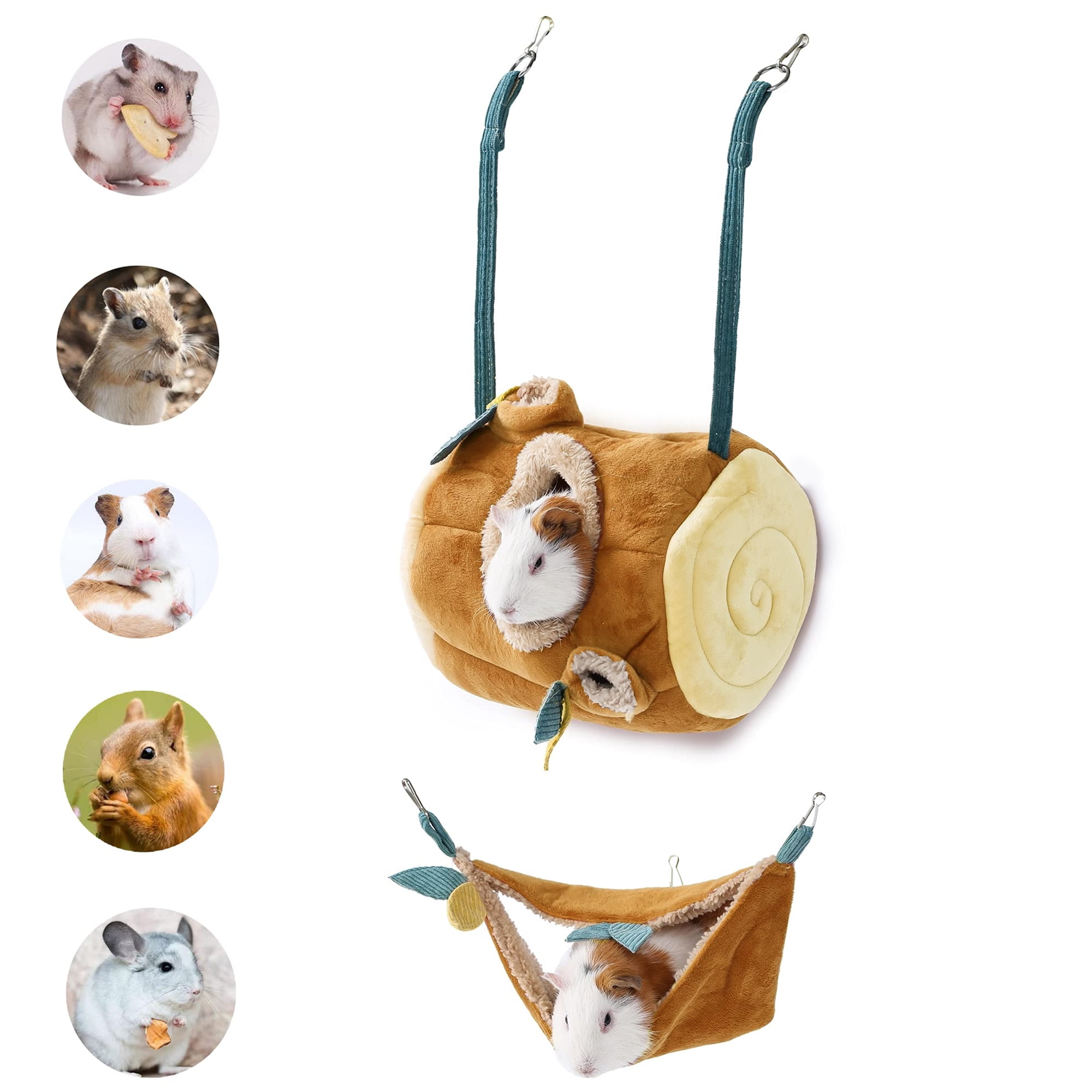 SKERELL Christmas Pet Hammocks Set Small Animal Hammock Bed Warm Swing