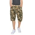 thumbnail image 1 of Ring of Fire Men's Belted 9" and 13" Inseam Twill Cargo Shorts Size 30 to 38 Green Camo-13" Size 32, 1 of 8
