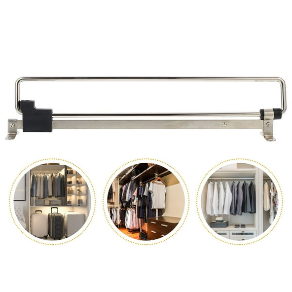 Topbathy 1Set Expandable Clothes Hanger Rack with Sturdy Plastic and Iron for Practical Home Storage