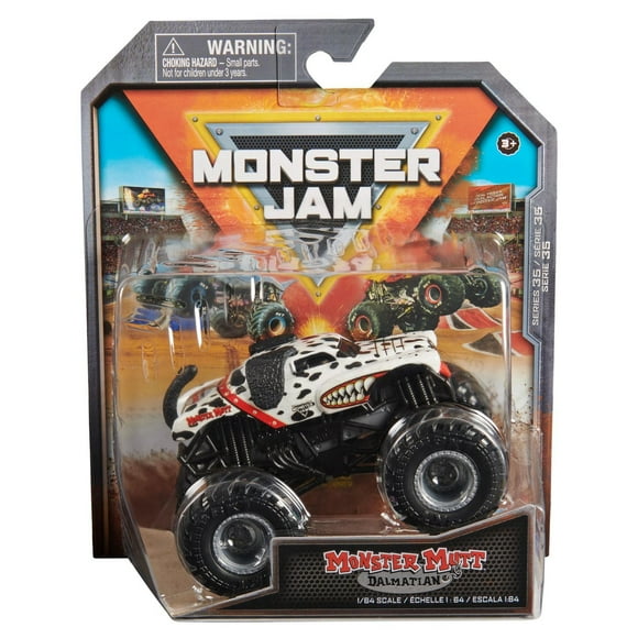 Monster Jam, Official Monster Mutt Dalmatian Monster Truck, Die-Cast Vehicle, 1:64 Scale, Kids Toys for Boys Ages 3 and up