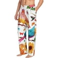 thumbnail image 2 of Balery Men'S Flowers Birds And Butterflies Pants,Sleepwear Pants,Pajama Pants,Pj Bottoms Drawstring And Pockets-X-Large, 2 of 9
