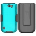 thumbnail image 2 of Case with Clip for Nokia 2720 V Flip Phone, Nakedcellphone [Teal Mint Cyan] Snap-On Hard Shell Cover with [Rotating/Ratchet] Belt Hip Holster Holder for Verizon TA-1295, 2 of 10