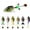 All in, variant on MInHoues 6PCS Topwater Fishing Lure, 3.74" Propeller Tail Wobbling Swimbait with Treble Hook, Hard Artificial Bait for Bass and Trout, Freshwater Saltwater Fishing Tackle Gear