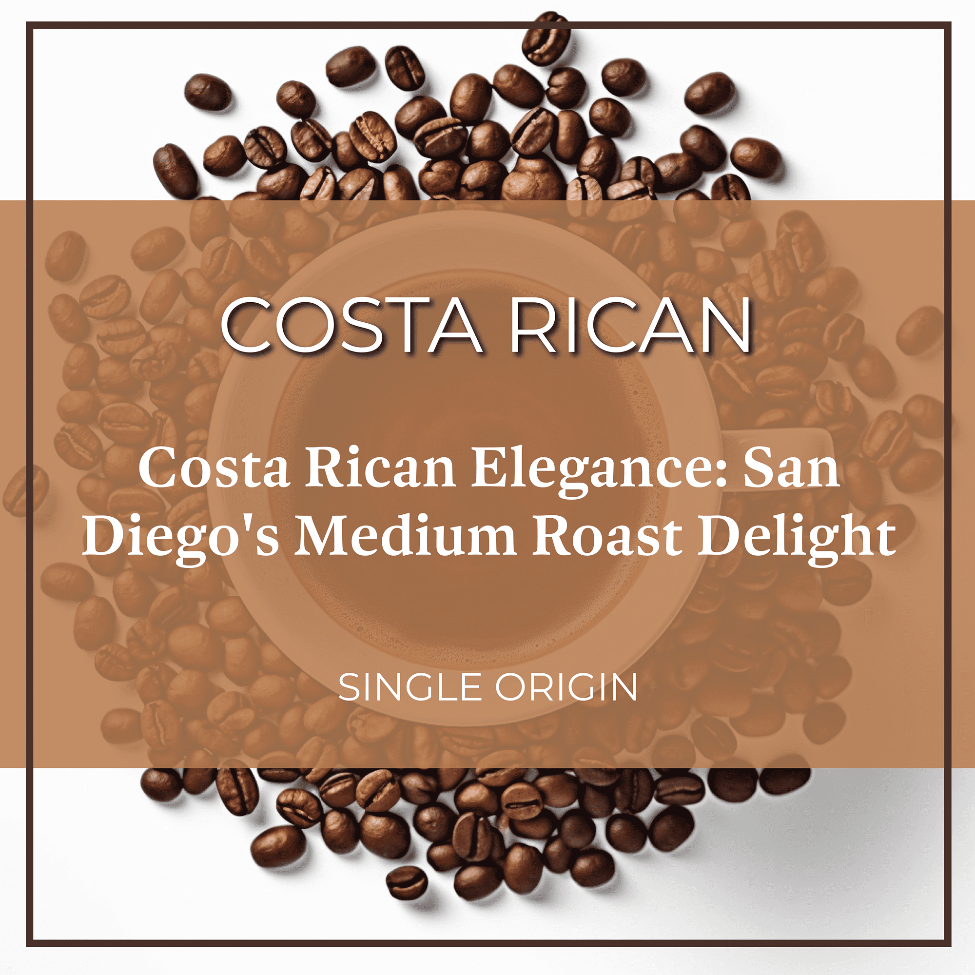 San Diego Coffee Costa Rican, Medium Roast, Whole Bean Coffee, 16-Ounce Bag