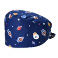 thumbnail image 4 of Gorro exfoliante para enfermeras, accesorios ligeros para uniformes, gorro de trabajo estampado, gorro de enfermería para trabajadores de , SPA, Cohete, 4 of 8