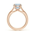 thumbnail image 2 of Angara Natural 2.3 Ct. Aquamarine Solitaire Ring in 14K Rose Gold for Women (Ring Size: 12), 2 of 10
