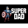 thumbnail image 2 of Men's Marvel Super Dad Cartoon Captain America Sweatshirt Black Large, 2 of 4