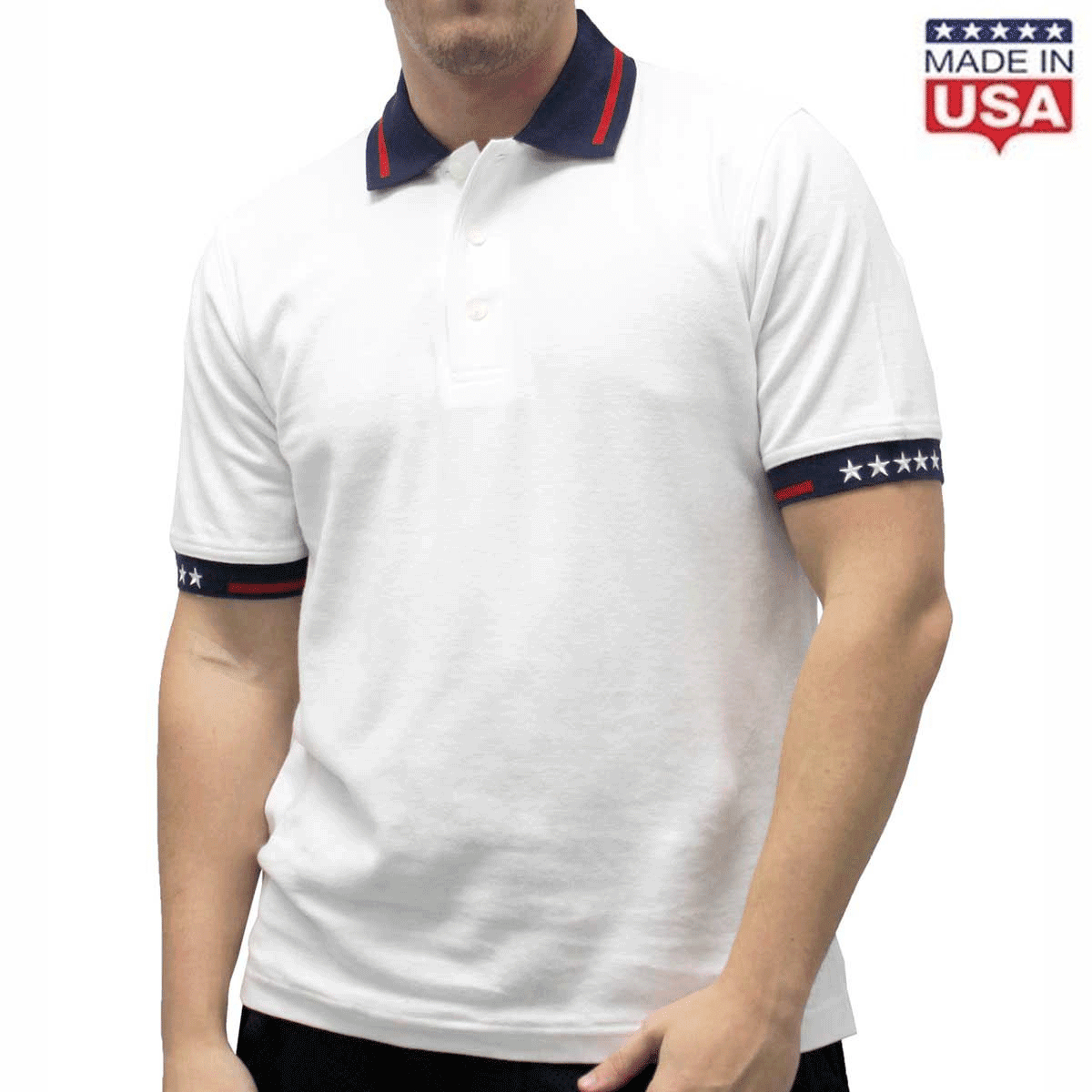 POJing-Q74 Fencing American Flag-1 Mens Soft Short Sleeve Polo Shirts