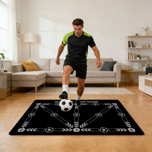 BotaniNest Football Training Mat 90 X 60 Cm 3.5 Mm Diatomaceous Mud Non Slip Football Mat Training Mat For Control And Kicktrainer