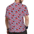 thumbnail image 2 of Wukai Strawberries Print Men's Short-Sleeved Mesh T-Shirt,Quick-Dry Short Sleeve Workout T-Shirt-, 2 of 8