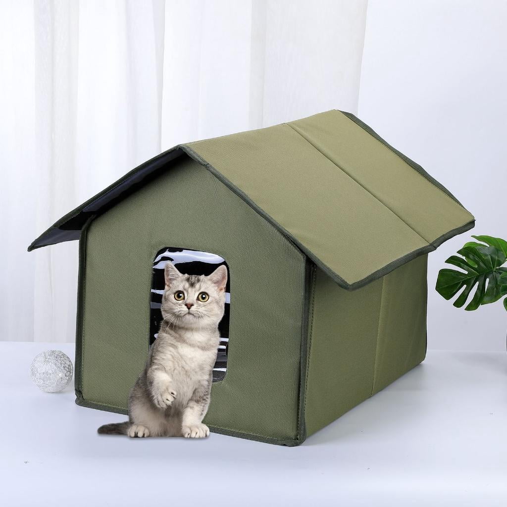 AOOOWER Weatherproof Outdoor Cats House Easy Assembly Insulated for Winter Warm House Waterproof Cats House Outdoor