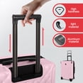 thumbnail image 3 of New York Xpress 3-Piece Hardside Luggage Set, Lightweight Expandable Spinner Suitcase with TSA Lock, 20"/24"/28", Pink - WD576, 3 of 8