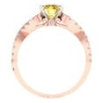 thumbnail image 4 of Clara Pucci 14K Rose/White Gold 1.42ct Citrine Solitaire with Accents Ring, 4 of 8