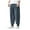 Navy, variant on Men's Casual Pants Men Drawstring Pants Summer Baggy Boho Yoga Loose Casual Drop Crotch Trouser With Pockets Grey 3XL