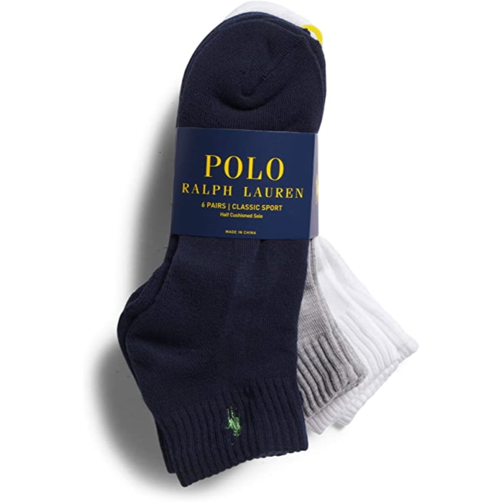 Polo Ralph Lauren - Polo Ralph Lauren Quarter Ankle 6 Pairs Socks, Sock