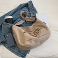 thumbnail image 1 of Bolsa Lona Estética Hobo Botón Tote Moda Bandolera Correa Ajustable Ndcxsfigh Para Estrenar, 1 of 9