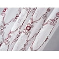 thumbnail image 3 of Olivia Gray PNS25413 76 x 84 in. Sedona Damask Embroidered Grommet Curtain Panel - Burgundy & Beige - Set of 2, 3 of 7
