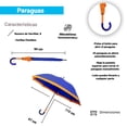 thumbnail image 2 of Paraguas Semiautomático Bastón Diseño Liso Color Azul Rey, 2 of 4